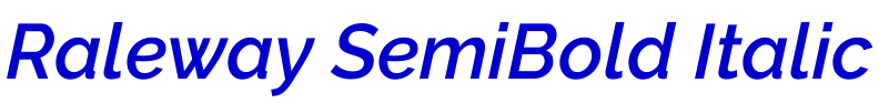 Raleway SemiBold Italic フォント